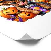 Halloween Schattigee Highland Koe Poster (Hoek)