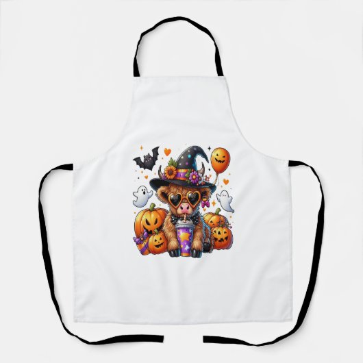 Halloween Schattigee Highland Koe Schort (Voorkant)