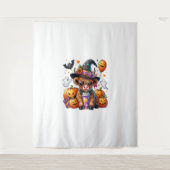 Halloween Schattigee Highland Koe Wandkleed (Voorkant)