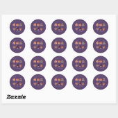 Halloween Schattigee honden in kostuum Ronde Sticker (Vel)