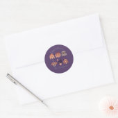 Halloween Schattigee honden in kostuum Ronde Sticker (Envelop)