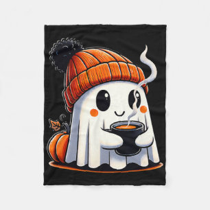 Halloween Schattigee Kawaii Ghost Drink Koffie Vro Fleece Deken