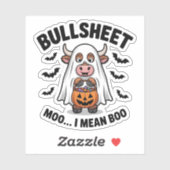 Halloween Schattigee Koe in Ghost Sticker (Vel)