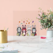 Halloween Schattigee konijnenkostuum Acryl Bord (Huwelijk)