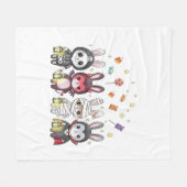 Halloween Schattigee konijnenkostuum Fleece Deken (Voorkant (Horizontaal))
