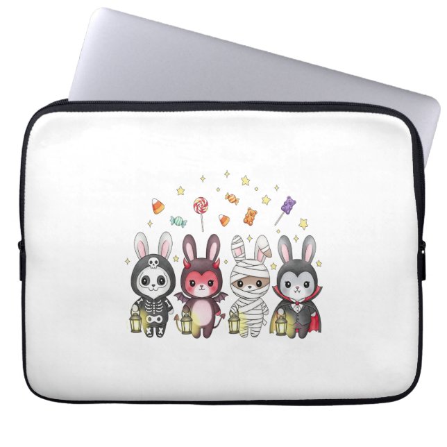 Halloween Schattigee konijnenkostuum Laptop Sleeve (Voorkant)