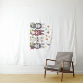 Halloween Schattigee konijnenkostuum Wandkleed (In Situ (horizontaal))