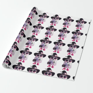 Halloween Schattigee Little Lady Ghost met koffie Cadeaupapier