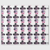 Halloween Schattigee Little Lady Ghost met koffie Cadeaupapier (Vlak)