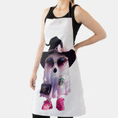 Halloween Schattigee Little Lady Ghost met koffie Schort (Insitu)