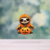 Halloween Schattigee Luiaard Classic T-shirt Acryl Bord (Neutraal)