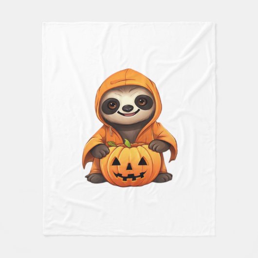 Halloween Schattigee Luiaard Classic T-shirt Fleece Deken (Voorkant)