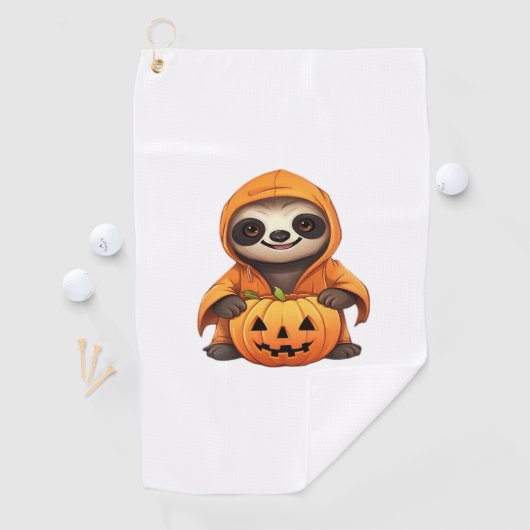 Halloween Schattigee Luiaard Classic T-shirt Golfhanddoek (Insitu)