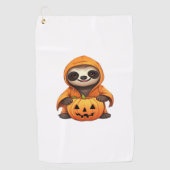 Halloween Schattigee Luiaard Classic T-shirt Golfhanddoek (Voorkant)