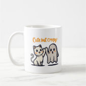 Halloween Schattigee maar griezelige spook & kat k Koffiemok (Links)