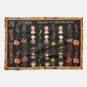 Halloween Schattigee monsters en heksen Theedoek (Horizontaal)