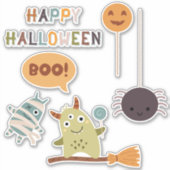 Halloween Schattigee Monsters Sticker (Voorkant)