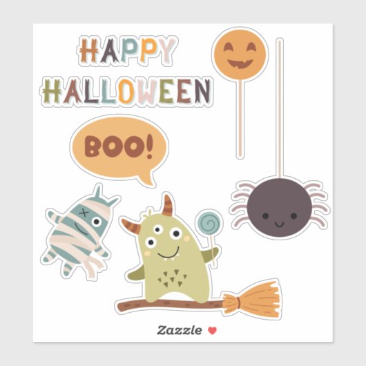 Halloween Schattigee Monsters Sticker (Vel)