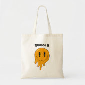 Halloween Schattigee Oranje Canvas tas ghost (Voorkant)