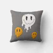 Halloween Schattigee Oranje spook Kussen (Achterkant)