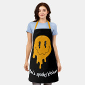 Halloween Schattigee Oranje spook Schort (Gedragen)