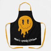 Halloween Schattigee Oranje spook Schort (Voorkant)