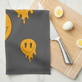 Halloween Schattigee Oranje spook Theedoek (Quarter Fold)