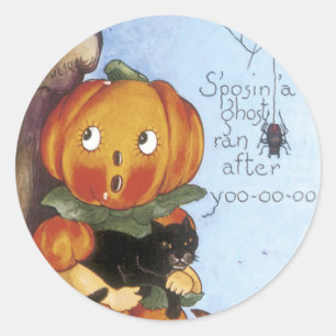 Halloween Schattigee pompoen Stickers - Trick or t