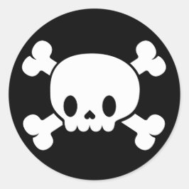 Halloween Schattigee schedel en Crossbones Sticker