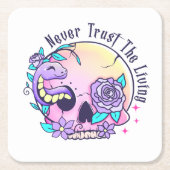 Halloween Schattigee schedel Kartonnen Onderzetters (Voorkant)