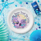 Halloween Schattigee schedel Papieren Bordje (Feest)