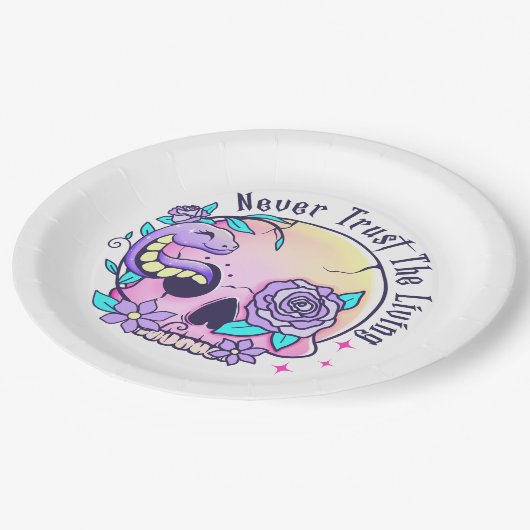 Halloween Schattigee schedel Papieren Bordje (Gekanteld)