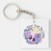 Halloween Schattigee schedel Sleutelhanger (voorkant)