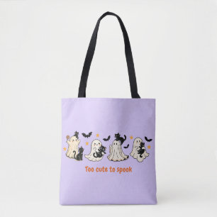 Halloween Schattigee Spooky Ghost Cat - Herfst Gif Tote Bag