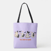 Halloween Schattigee Spooky Ghost Cat - Herfst Gif Tote Bag (Achterkant)