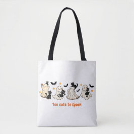 Halloween Schattigee Spooky Ghost Cat - Herfst Gif Tote Bag