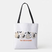 Halloween Schattigee Spooky Ghost Cat - Herfst Gif Tote Bag (Achterkant)