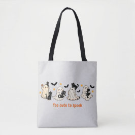 Halloween Schattigee Spooky Ghost Cat - Herfst Gif Tote Bag