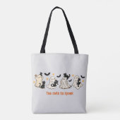 Halloween Schattigee Spooky Ghost Cat - Herfst Gif Tote Bag (Achterkant)