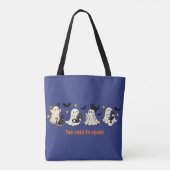 Halloween Schattigee Spooky Ghost Cat - Herfst Gif Tote Bag (Achterkant)
