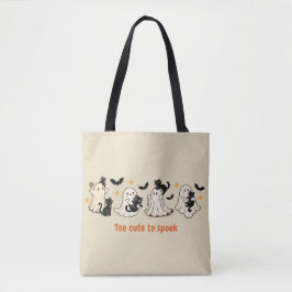 Halloween Schattigee Spooky Ghost Cat - Herfst Gif Tote Bag