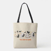 Halloween Schattigee Spooky Ghost Cat - Herfst Gif Tote Bag (Achterkant)