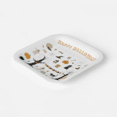 Halloween Schattigee Spooky Ghost Witch Pompoen Papieren Bordje (Gebogen)