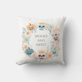 Halloween Schattigee Spooky Skull Pumpkin Blue Bla Kussen