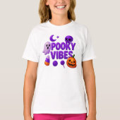 Halloween Schattigee Spooky Vibes Kleding Unisex T-shirt (Voorkant)