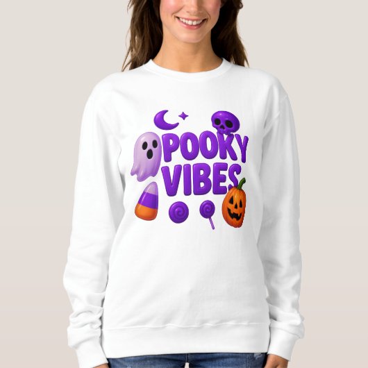 Halloween Schattigee Spooky Vibes Kleding Unisex Trui (Voorkant)