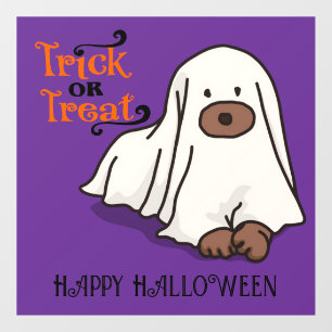Halloween Schattigee Spooky Whimsical Ghost Dog Pa Raamsticker