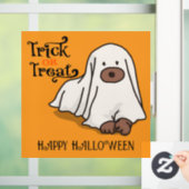 Halloween Schattigee Spooky Whimsical Ghost Dog Si Raamsticker (Huis)