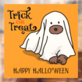 Halloween Schattigee Spooky Whimsical Ghost Dog Si Raamsticker (Vel 2)