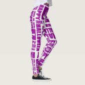 Halloween Schattigee Spooky Whimsical Paarse Patro Leggings (Rechts)